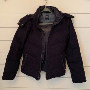 Quilted Gap Navy Blue Winter Coat - XS